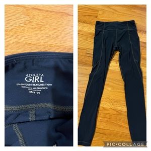 Athleta Stash Your Treasures Tights leggings dark green - Size Medium